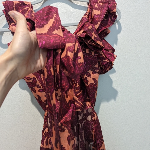 Zimmermann Tiggy Silk Shoulder Frill Maxi Dress - Picture 7 of 8